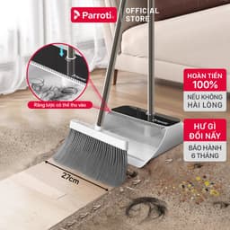 Thumbnail Chổi Quét Nhà Thông Minh Gấp Gọn, Kèm Hót Rác Lấy Được Tóc Dễ Dàng Parroti Broom - BM01 1