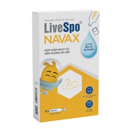 Thumbnail Nhỏ mũi, họng cho trẻ em giúp giảm nghẹt mũi, viêm mũi LiveSpo Navax sơ sinh - Hộp 10 ống x 4ml 2