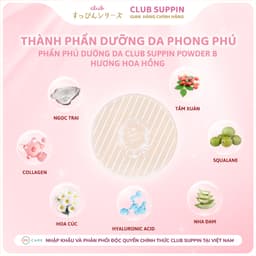 Thumbnail Phấn Phủ Dưỡng Da, Che Phủ Lỗ Chân Lông, Kiềm Dầu Club Suppin Powder B Hương Hoa Hồng Nhật Bản Hộp Nhỏ Gọn 12g 1