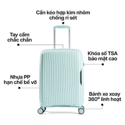 Thumbnail Vali Kéo MIAvn Larita ROTA - Size 20/24/28, Nhựa PP Dẻo Siêu Bền, Hạn Chế Bể Vỡ, Khoá TSA,Bảo Hành Trọn Đời 4