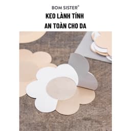 Thumbnail 5 cặp dán nhũ vải trơn hình hoa BOM SISTER D012 2