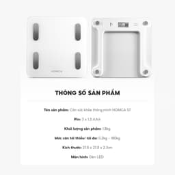 Thumbnail Cân điện tử HOMCA S7, S7 pro Cân sức khỏe mặt kính dày 6mm 2