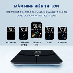 Thumbnail Cân điện tử HOMCA S7, S7 pro Cân sức khỏe mặt kính dày 6mm 4
