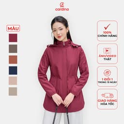 Thumbnail Áo khoác jacket nữ An Lành CARDINA chất liệu gió tráng nhựa 50D cản gió cản nước kiểu dáng trẻ trung 4JKF02 1