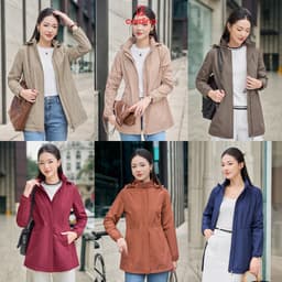 Thumbnail Áo khoác jacket nữ An Lành CARDINA chất liệu gió tráng nhựa 50D cản gió cản nước kiểu dáng trẻ trung 4JKF02 4
