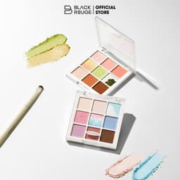 Thumbnail Bảng Phấn Mắt 9 Ô Màu Có Highlight Black Rouge Colordation Mood Palette - Weather Zip 1
