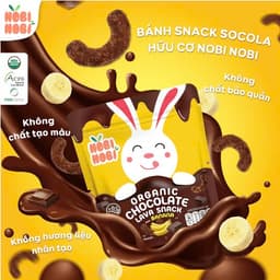 Thumbnail Bánh snack Socola hữu cơ Nobi Nobi vị Truyền thống/Chuối 20g 3