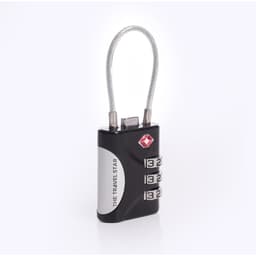 Thumbnail Ổ Khoá Số TSA Khoá Vali Du Lịch Chống Trộm The Travel Star C00-347 TSA Lock with Cable S Black - Hàng chính hãng 1