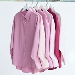 Thumbnail Áo sơ mi nữ GILLEE dáng oversized, sơ mi form rộng vải kate Mỹ tone hồng xinh xắn, dễ thương 1