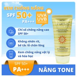Thumbnail Kem Chống Nắng Dưỡng Trắng Nâng Tone Da SPF 50+ RIORI HANA WHITENING UV SUN BLOCK CREAM 50G 3