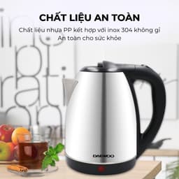 Thumbnail Ấm siêu tốc inox 304 cao cấp đảm bảo an toàn 1.8L Daewoo DWK-S1805 đế xoay 360 độ  - Hàng chính hãng BH 2 năm 3