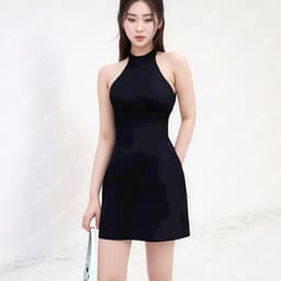 Thumbnail Đầm hở lưng dự tiệc thương hiệu Đầm Váy Mina cổ yếm dáng ngắn ôm body quyến rũ trẻ trung - MN253 4