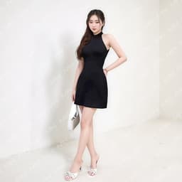 Thumbnail Đầm hở lưng dự tiệc thương hiệu Đầm Váy Mina cổ yếm dáng ngắn ôm body quyến rũ trẻ trung - MN253 1