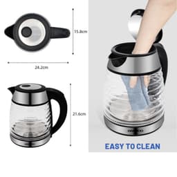 Thumbnail Ấm siêu tốc thủy tinh cao cấp 1.7L Daewoo DWK-GL1803 thiết kế vỏ sò đèn LED độc đáo  - Hàng chính hãng BH 2 năm 3