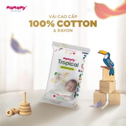 Thumbnail Khăn ướt Mamamy Tropical cho mẹ và bé gói 10 tờ tinh dầu cúc vạn thọ, nhỏ gọn, bỏ túi tiện lợi 2