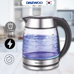 Thumbnail Ấm siêu tốc thủy tinh cao cấp 1.7L Daewoo DWK-GL1803 thiết kế vỏ sò đèn LED độc đáo  - Hàng chính hãng BH 2 năm 2