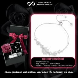 Thumbnail Lắc tay bạc nữ KYDOPAL mặt hoa đính đá cá tính trang sức bạc 925 vòng - 9L3 1