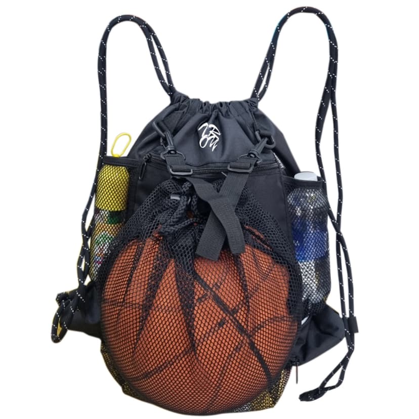 Ảnh Balo dây rút thể thao có ngăn lưới đựng bóng rổ, bóng đá TROY Sport, vải bố PVC chống thấm 1