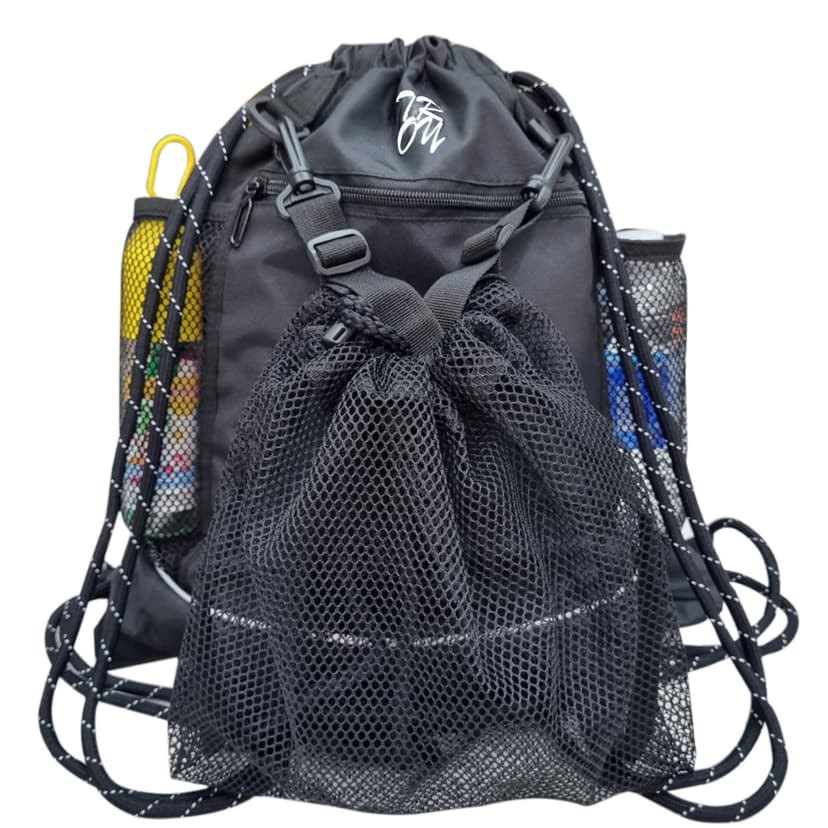 Ảnh Balo dây rút thể thao có ngăn lưới đựng bóng rổ, bóng đá TROY Sport, vải bố PVC chống thấm 2
