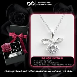 Thumbnail Dây chuyền bạc KYDOPAL mặt nơ đá size lớn bạc ý 925 cao cấp 9C10 1