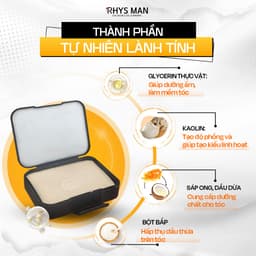 Thumbnail Sáp vuốt tóc Rhys Man, sáp dưỡng Clay tạo kiểu RHYS UNIQUE giữ nếp suốt 12h 3