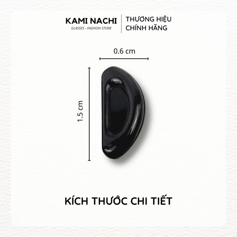 Ảnh Bộ 2 miếng đệm mũi silicon hình bán nguyệt có mặt dán keo cho mắt kính KAMI NACHI 2