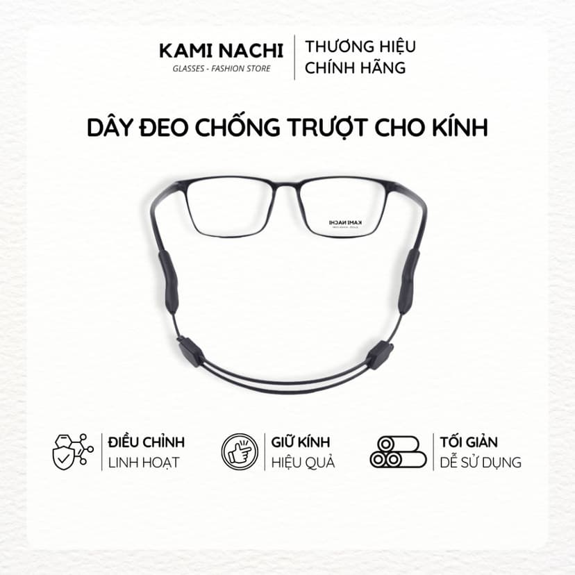 Ảnh Dây đeo giữ chống trượt cho mắt kính chất liệu nhựa silicon, ôm sát vòng đầu KAMI NACHI 1