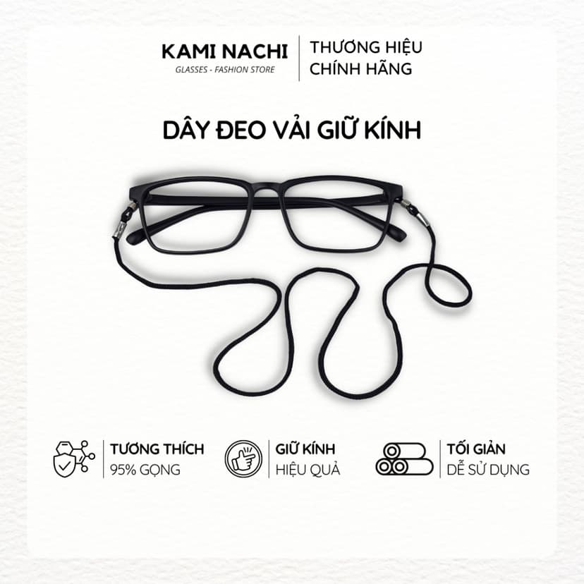 Ảnh Dây đeo giữ chống trượt, chống rơi cho mắt kính chất liệu dây vải KAMI NACHI 1