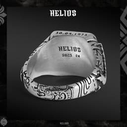 Thumbnail Nhẫn Bạc HeliSilver S925 Nam Quốc Sơn Hà Ring Helios Black Silver Original 4