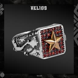 Thumbnail Nhẫn Bạc HeliSilver S925 Nam Quốc Sơn Hà Ring Helios Black Silver Original 2