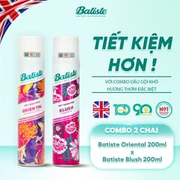 Thumbnail Combo 2 Chai Dầu Gội Khô Batiste Hương Á Đông Oriental 200ml Và Hương Phấn Hoa Blush 200ml Cho Tóc Bồng Bềnh Hết Bết 1