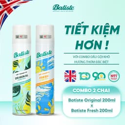 Thumbnail Combo 2 Chai Dầu Gội Khô Batiste 200ML Giúp Tóc Hết Bết Dính Tươi Mát Tức Thì (Original&Fresh 200ml) 1