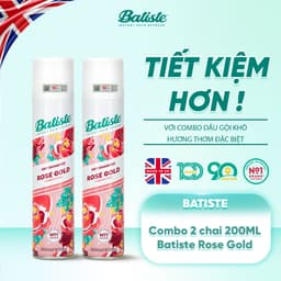 Thumbnail Combo 2 Chai Dầu Gội Khô Batiste Hương Hoa Hồng Giúp Tóc Lưu Hương, Loại Bỏ Dầu Thừa Baitste Rose Gold 200ml 1
