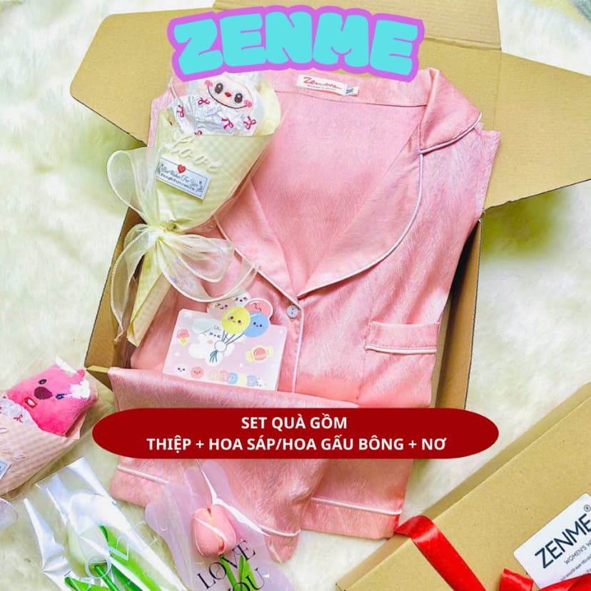 Ảnh Hộp Đựng Quà Tặng ZENME Sang Trọng Zen Me Gift Set Có Hoa và Quà - Special Packet 4
