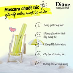 Thumbnail Mascara chuốt tóc giữ nếp mềm mượt tự nhiên tạo kiểu tóc Diane Maegami Stick Natural 10ml 3