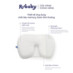 Thumbnail Gối Em Bé (0-4 tuổi) Rubaby,  Chất Liệu Memory Foam Êm Ái, Thiết Kế Nâng Đỡ Phần Cổ Vai Gáy Cho Bé 1