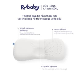 Thumbnail Gối Em Bé (0-4 tuổi) Rubaby,  Chất Liệu Memory Foam Êm Ái, Thiết Kế Nâng Đỡ Phần Cổ Vai Gáy Cho Bé 3