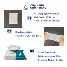 Thumbnail Bông đắp toner lotion mask kéo dãn Likado túi 300 miếng cotton mềm (1 túi) 4