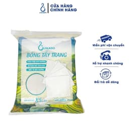 Thumbnail Bông tẩy trang Likado túi 600 miếng kích thước 6cmx5cm 2