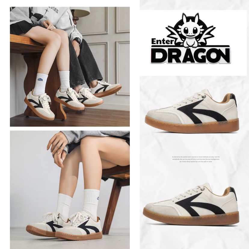 Ảnh Giày sneaker thể thao nam nữ Enter Mid Dragon 2024 1