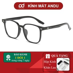 Thumbnail Gọng kính cận thời trang nam nữ ANDU dáng vuông chống tia UV chất liệu nhựa cao cấp - 81056 1