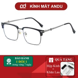 Thumbnail Gọng kính cận nửa viền thời trang nam nữ ANDU EYEWEAR dáng vuông chất liệu TITAN - 31262 1