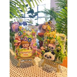 Thumbnail Bộ lắp ráp mô hình bức tranh mùa hè, bí mật gấu trúc, chủ đề Halloween LOZ mini 1