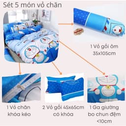 Thumbnail Set 5 Món Vỏ Chăn Cao Cấp - Vỏ Chăn + Ga + Vỏ gối nằm + Vỏ gối ôm - Đủ mọi kích thước 1