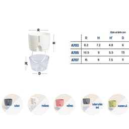 Thumbnail Chậu trồng cây tự tưới Monrovia A7, chất liệu PP, trông cây cảnh, hoa, decor nhà, bàn làm việc 3