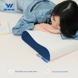 Thumbnail Gối nằm cao su thiên nhiên Việt Hàn - Thiết Kế Lượn Sóng, Êm Ái, Thoáng Khí 4