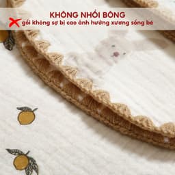 Thumbnail Gối Cho Bé Sơ Sinh 0–3 Tháng Tuổi IQKAO Vải Muslin Mềm Mịn An Toàn Cho Bé Trai Bé Gái Họa Tiết Dễ Thương, Không Kích Ứng 2