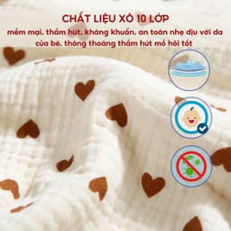 Thumbnail Gối Cho Bé Sơ Sinh 0–3 Tháng Tuổi IQKAO Vải Muslin Mềm Mịn An Toàn Cho Bé Trai Bé Gái Họa Tiết Dễ Thương, Không Kích Ứng 1