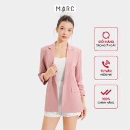 Thumbnail Áo blazer nữ Áo vest nữ MARC FASHION nhún xắn tay cách điệu trẻ trung FAVH043521 1