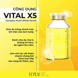Thumbnail Combo 2 hộp Serum Vital X5 Multi White 20ml LEPEAU Chính Hãng - Hỗ Trợ Giảm Thâm, Kích Trắng Và Làm Đều Màu Da 1